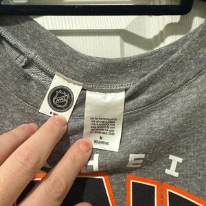 NHL Anaheim Ducks Gray Crewneck with Orange and White Accents